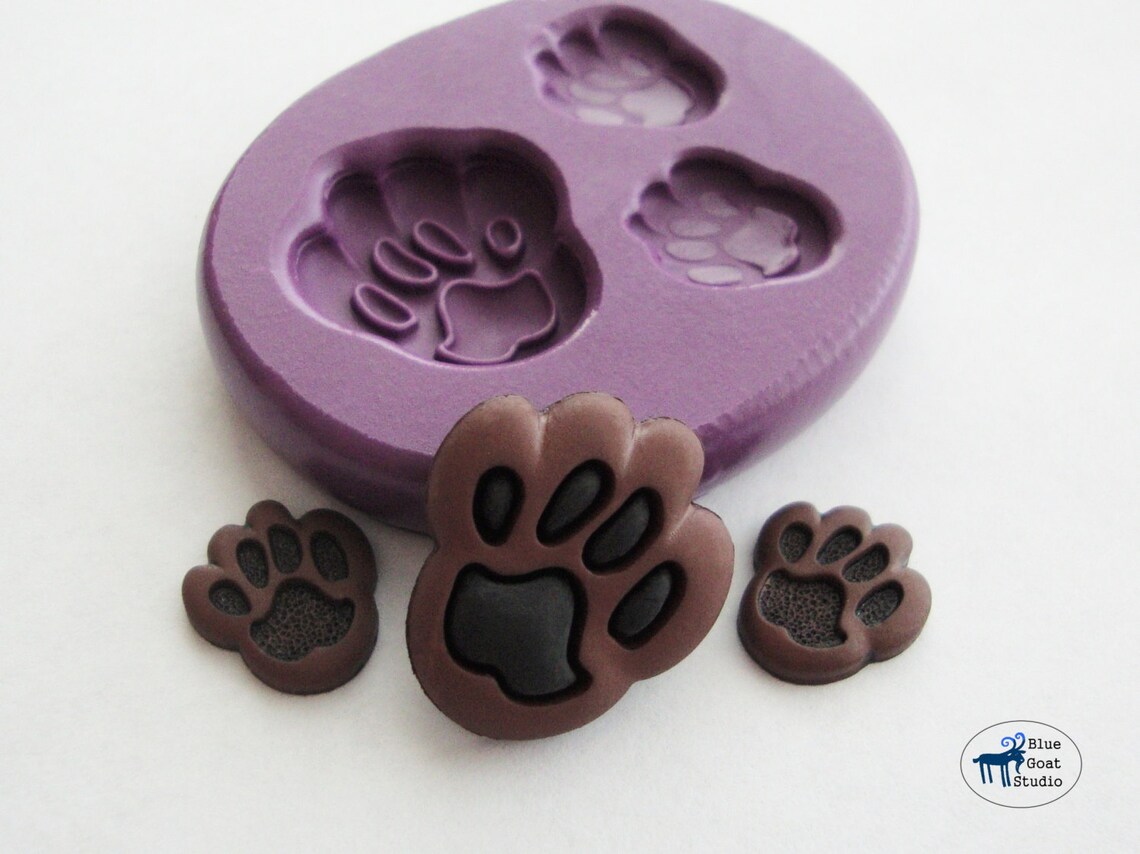 Paw Print Mold Animal Molds Silicone Molds Kids Crafts Etsy