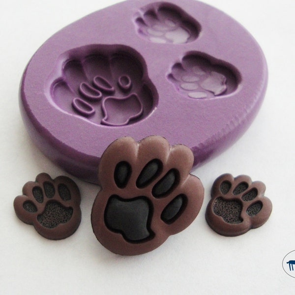 Paw Print Mold - Animal Molds - Silicone Molds - Kids Crafts - Polymer Clay Resin Fondant