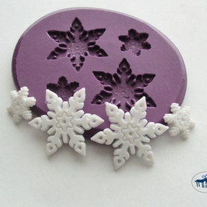 Snowflake Mold 2 - Winter Snowflakes - Silicone Mold