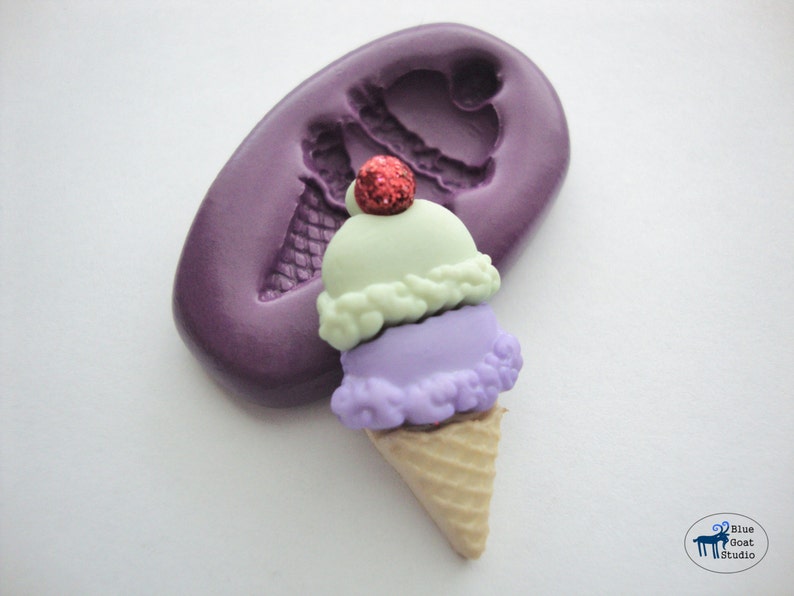 Ice Cream Mold Silicone Molds Kawaii Sweets Polymer Clay Etsy