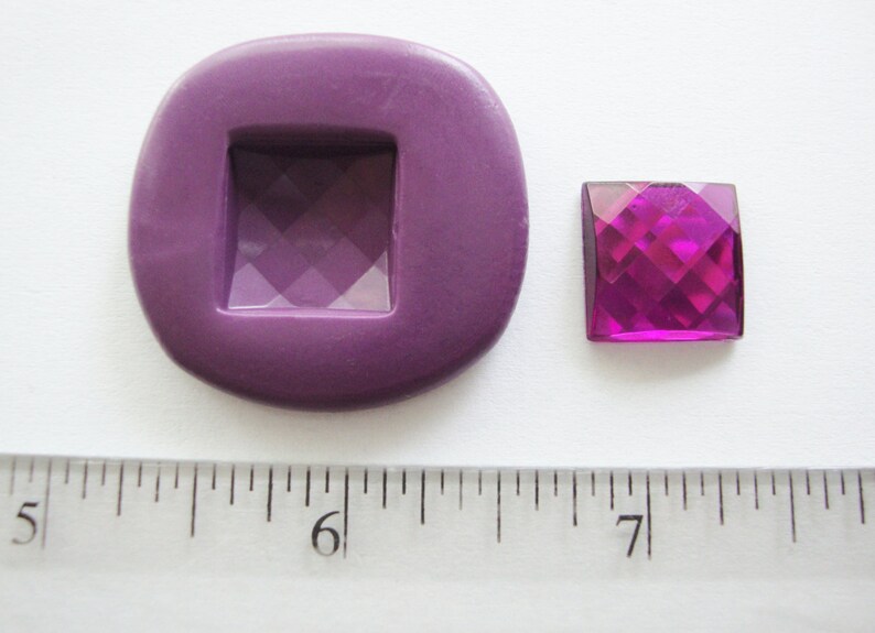 Square Faceted Gem Mold Sugar Jewel Mold Silicone Mold Etsy