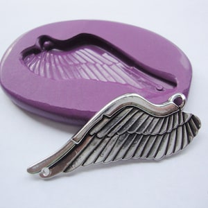 Wing Mold/Mould (Left) - Angel Wing - Bird Wing - Silicone Molds - Steampunk - Polymer Clay Resin Fondant