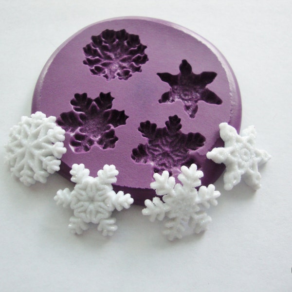 Snowflake Mold - Winter Snowflakes - Silicone Molds