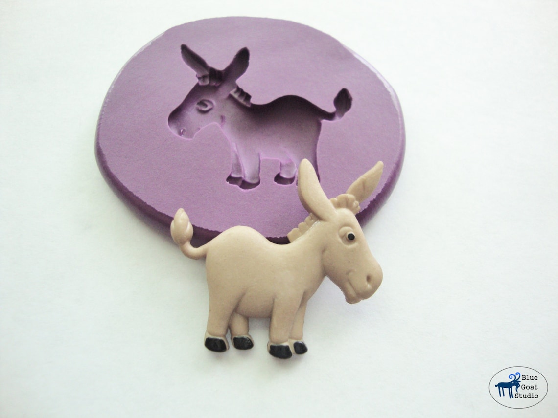 Donkey Mold Farm Animal Mold Silicone Mold Polymer Clay Etsy