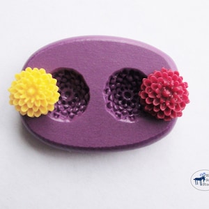 Chrysanthemum Duo Mold/Mould - Mini Flower Duo - Silicone Molds - Polymer Clay Resin Fondant