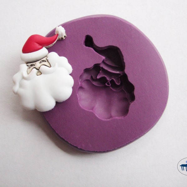 Santa Mold - Christmas - Silicone Molds - Polymer Clay Resin Fondant Soap Wax Candy