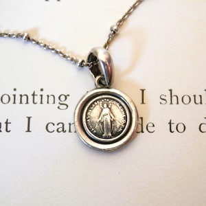 Sterling Silver Virgin Mary Necklace