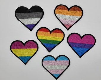 Pride Heart Iron-on Patches