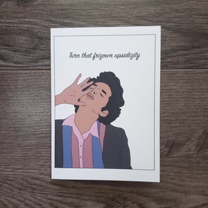 Wenskaart: "Draai dat frizown upsidizity"