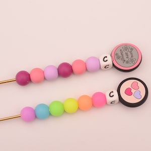 You Are Enough Neon Rainbow Glow in the Dark Crochet Hook / Crochet Hook / Silicone Bead Crochet Hook