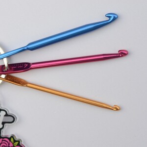 Crochet Acrylic Keychain / Travel Crochet Hooks Keychain image 4