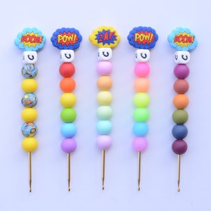 Comic Word Bubble-haaknaald / haaknaald / siliconen haakhaak voor kralen