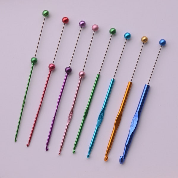 Beadable Crochet Hooks / 2.25mm 2.75mm 3.25mm 3.5mm 4mm 5mm 6mm 9mm / Crochet Hook