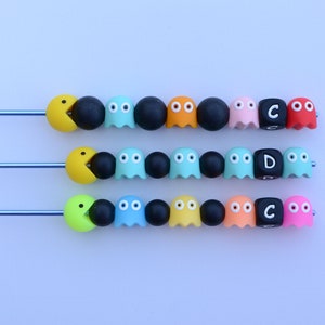 Pac-Man Crochet Hook / Silicone Bead Crochet Hook