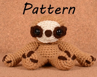 Sydney the Sloth Crochet Toy Doll Pattern