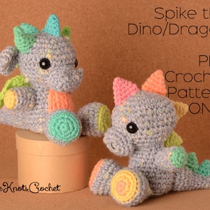 Spike the Dinosaur and Dragon / PDF Crochet Pattern ONLY
