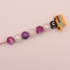 Magic School Bus Galaxy Crochet Hook / Crochet Hook / Silicone Bead Crochet Hook