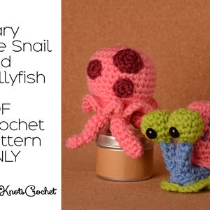 Pet Snail and Jellyfish Buddy / PDF Crochet Pattern ONLY