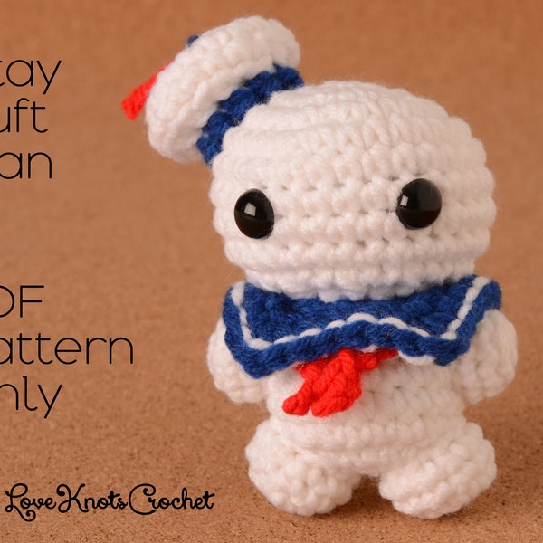 Marshmallow Man Amigurumi Crochet PDF PATTERN ONLY