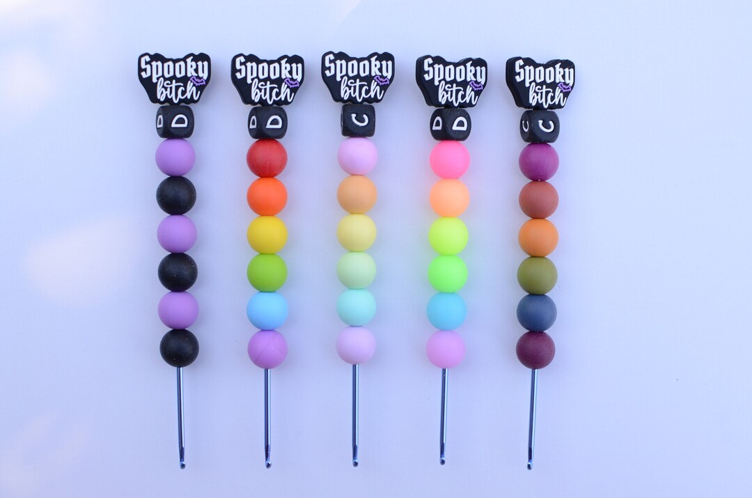 Spooky B!tch With Purple Bat Crochet Hook / Halloween Crochet Hook ...