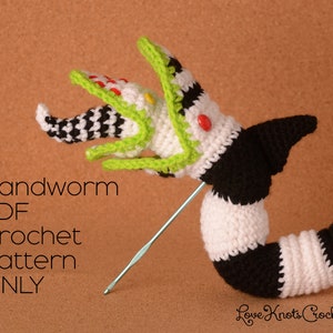 Sand Worm Monster/ PDF Crochet Pattern ONLY