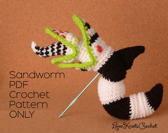 Sand Worm Monster/ PDF Crochet Pattern ONLY