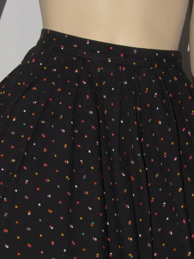 Vintage 60s Atomic Print Full Circle Skirt Pin UP 60s Does 1950s Pleated Skirt 26