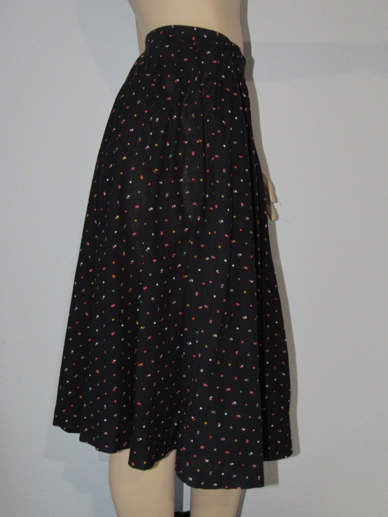 Vintage 60s Atomic Print Full Circle Skirt Pin UP 60s Does 1950s Pleated Skirt 26