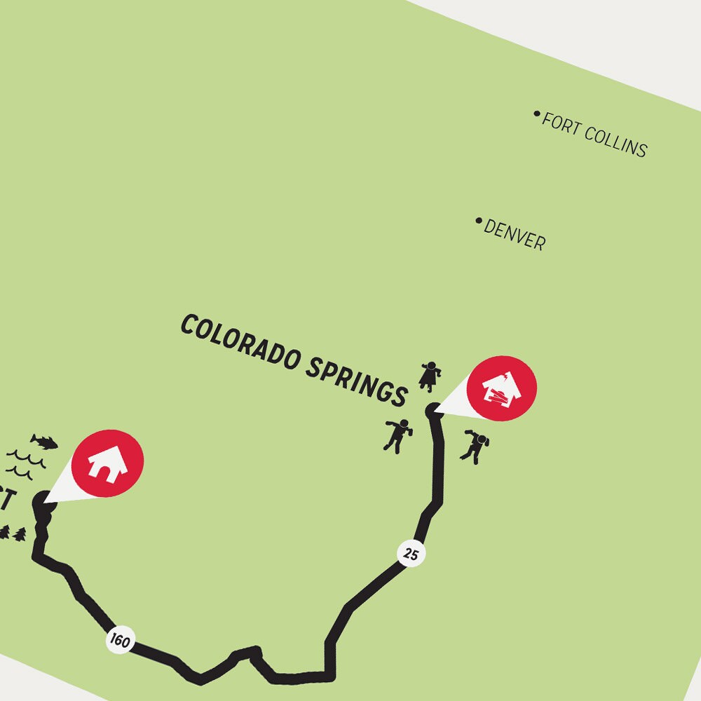 Zombie Safe Zone Colorado Springs Map Poster Colorado Etsy