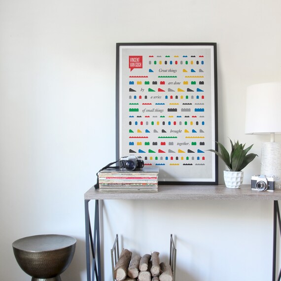 Lego Gift Poster Quote Literary Quote Art Print Etsy