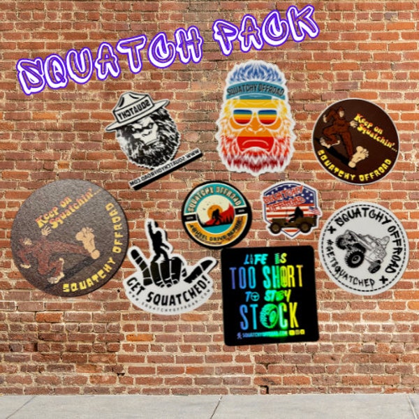 SQUATCH PACK - Sasquatch Stickers Bigfoot Drink Coaster