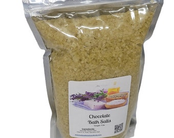 Bath Salts | Chocolate Scent | 4 Sizes | Aromatherapy | Sea Salt | Epsom Salt