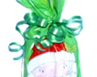 Christmas Bath Salts Santa Gift Bag - Choose from 150 Scents and 20 Colors