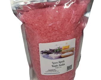 Bath Salts | Love Spell Scent | 4 Sizes | Aromatherapy | Sea Salt | Epsom Salt