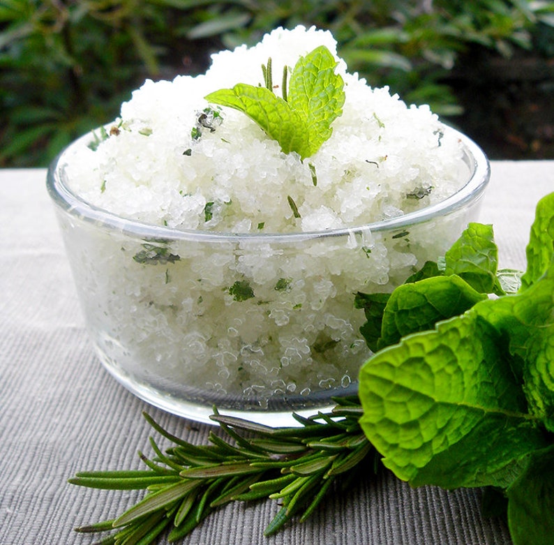 Herbal Sea Salt Scrub 16 oz Jar image 1