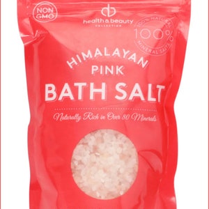 Himalayan Pink Bath Salt | 1.1lb Bag ( 17.6oz. ) | All Natural | Bathing | Spa | Relaxation | Body Care