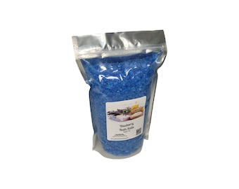 Bath Salts | Blueberry Scent | 4 Sizes | Aromatherapy | Sea Salt | Epsom Salt