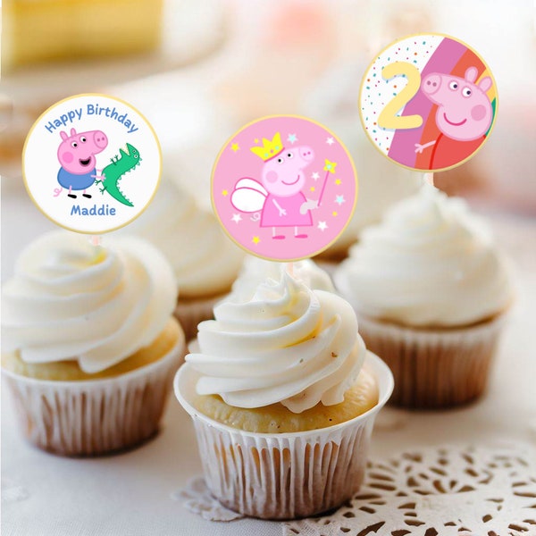Pig Cupcake Toppers - Etsy
