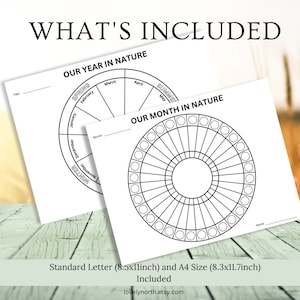 Phenology Wheel , Seasons in the Year and Days in a Month, Worksheets and activities for kids, nature-inspired