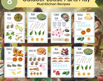 Mud Kitchen Recipe Cards