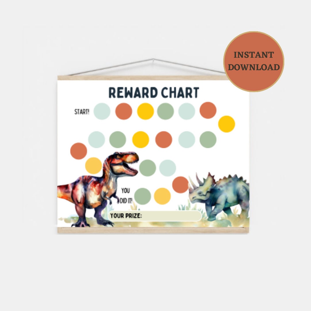 Dinosaur Reward Chart - Etsy