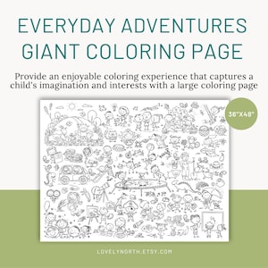 Everyday Adventures: The World of Little Explorers, Giant Coloring Page