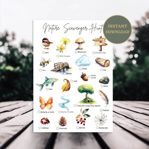 Nature Themed Scavenger Hunt