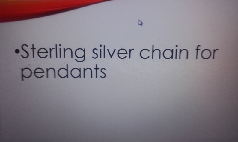 Larger chain option for sterling pendants