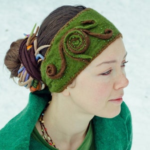 Hand made Head band from Merino wool, woolen hair band
