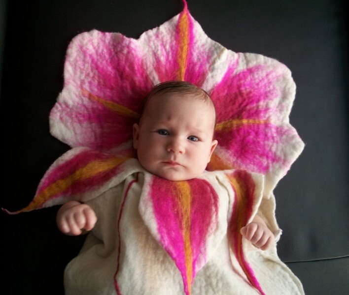 Beautiful woolen baby sleeping bag Orchid Flower Etsy