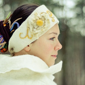 Hand made Headband made from Merino wool, woolen hair band, Head wrap, ear warmer, wedding headband