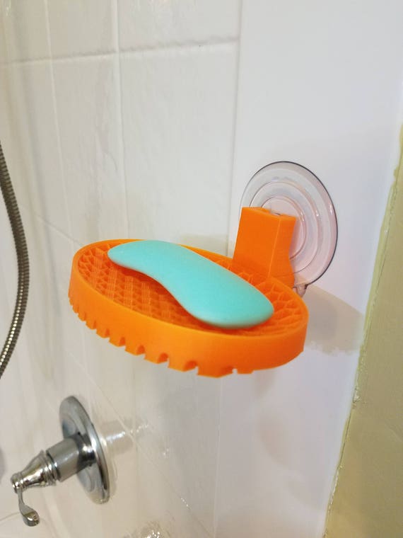 Strong Suction Soap Dish Holder Bathroom Shower Bath Net Drain Case Tray  Box DIY
