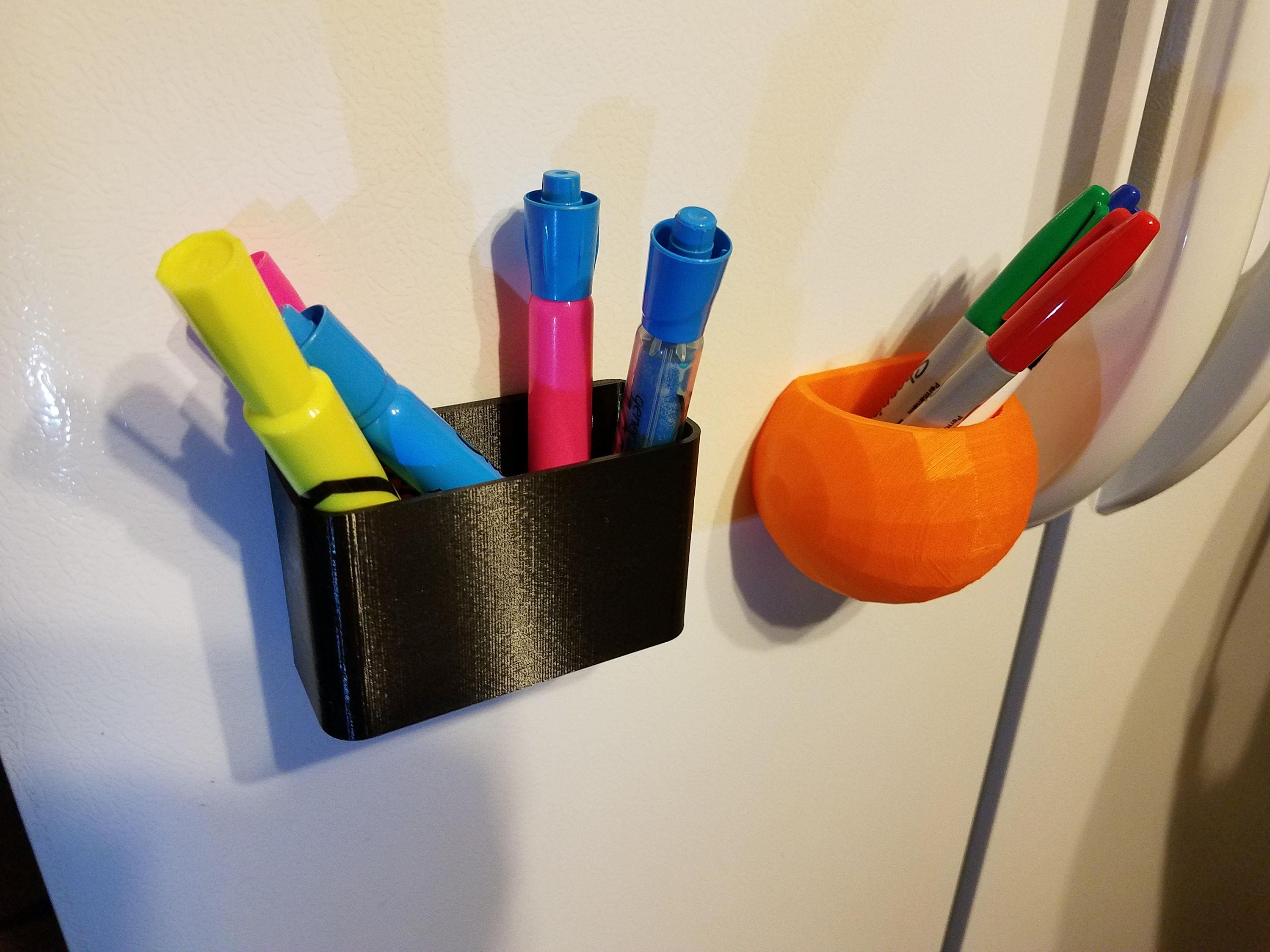 Porte Crayon Magnétique Frigo Porte Stylo Magnétique Panier De Rangement En  Maille Pot À Crayon Aimanté Pour Bureau Enfant Ta[H873]