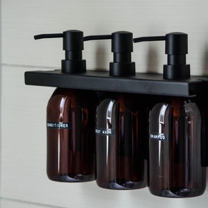 1pc Wall Mounted Shower Gel Bottle Holder, Shampoo Bottle Storage Rack For  Bathroom